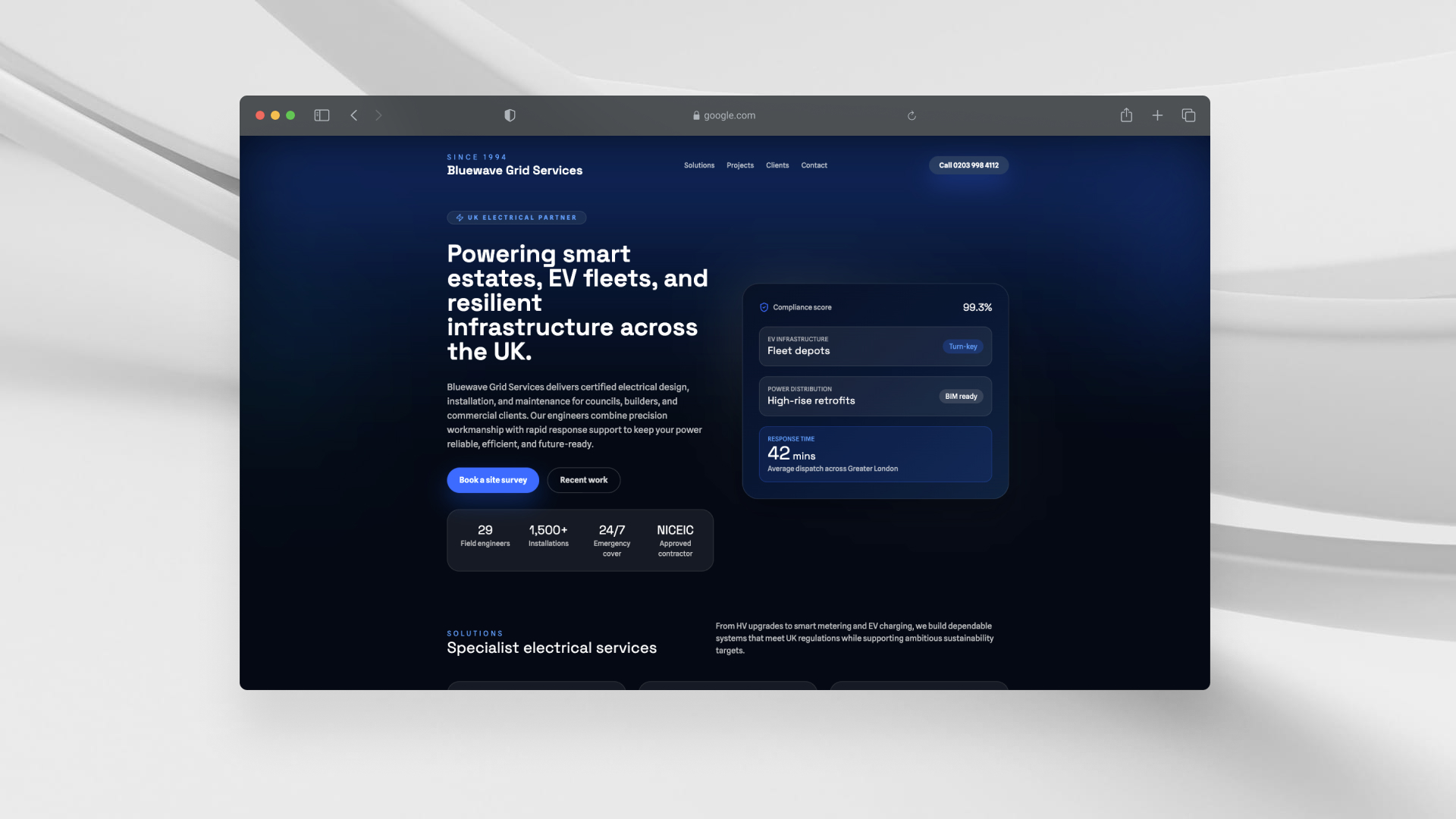 Bluewave Grid Services – Service Showcase